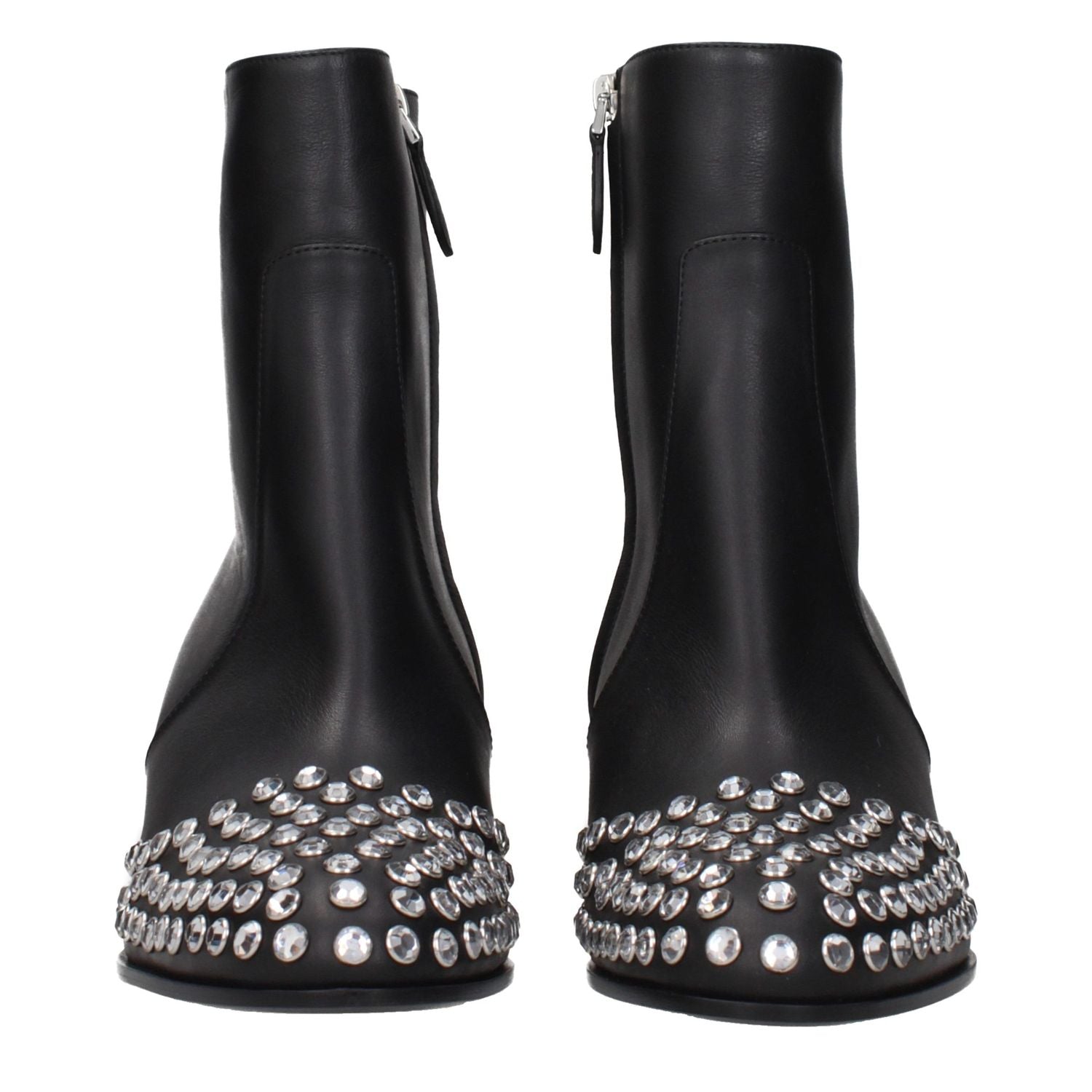 Alaïa Black Leather Ankle Boots
