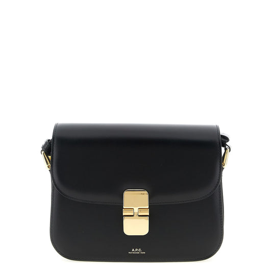 A.P.C. Black Cowhide Crossbody Bag