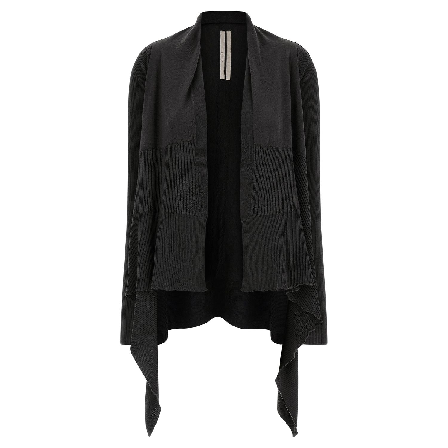 Rick Owens Black Wool Cardigan