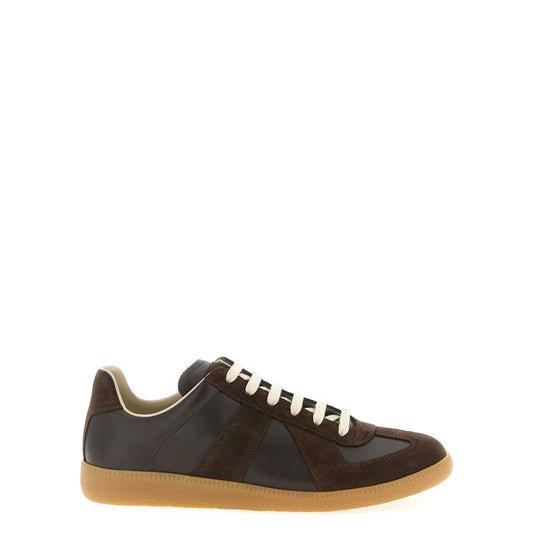 Maison Margiela Brown Calfskin Athletic Sneakers
