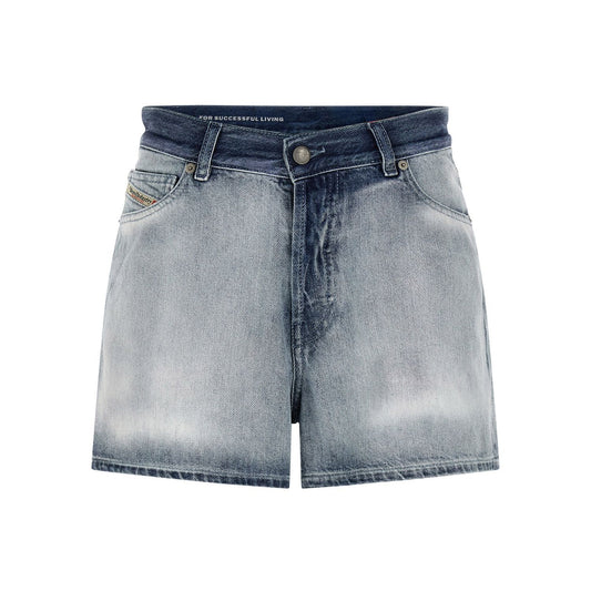 Diesel Blue Cotton Bermuda Shorts