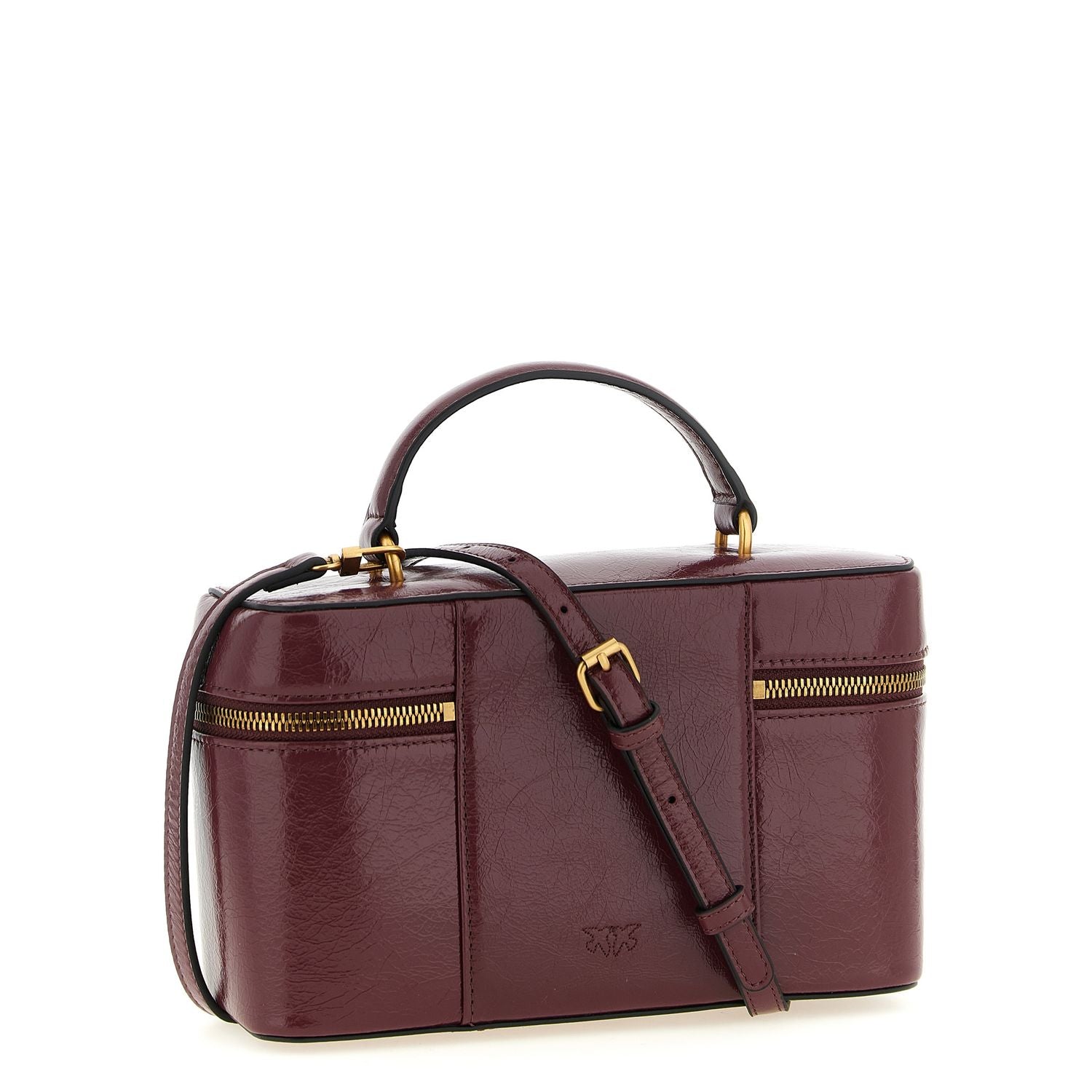 PINKO Bordeaux Calfskin Handbag