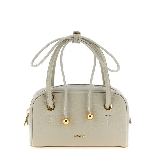 Furla Gray Calfskin Handbag