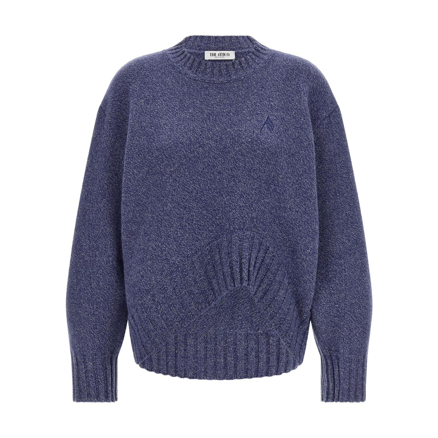 The Attico Blue Virgin Wool Cardigan
