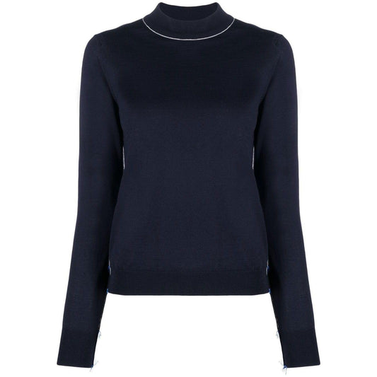 Maison Margiela Sweaters Blue Topwear Maison Margiela Black