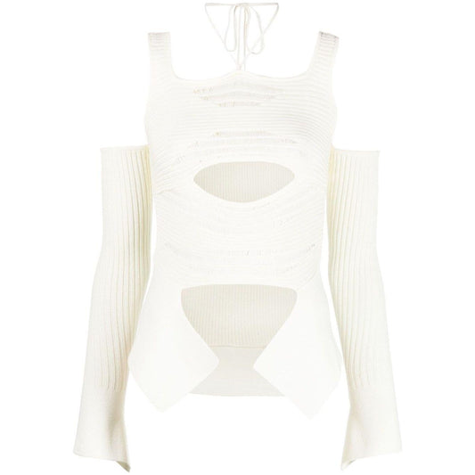 Andrea Adamo Top White Topwear Andrea Adamo White Smoke