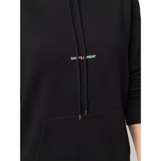 Saint Laurent Logo Print Hoodie Topwear