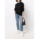 Saint Laurent Logo Print Hoodie Topwear