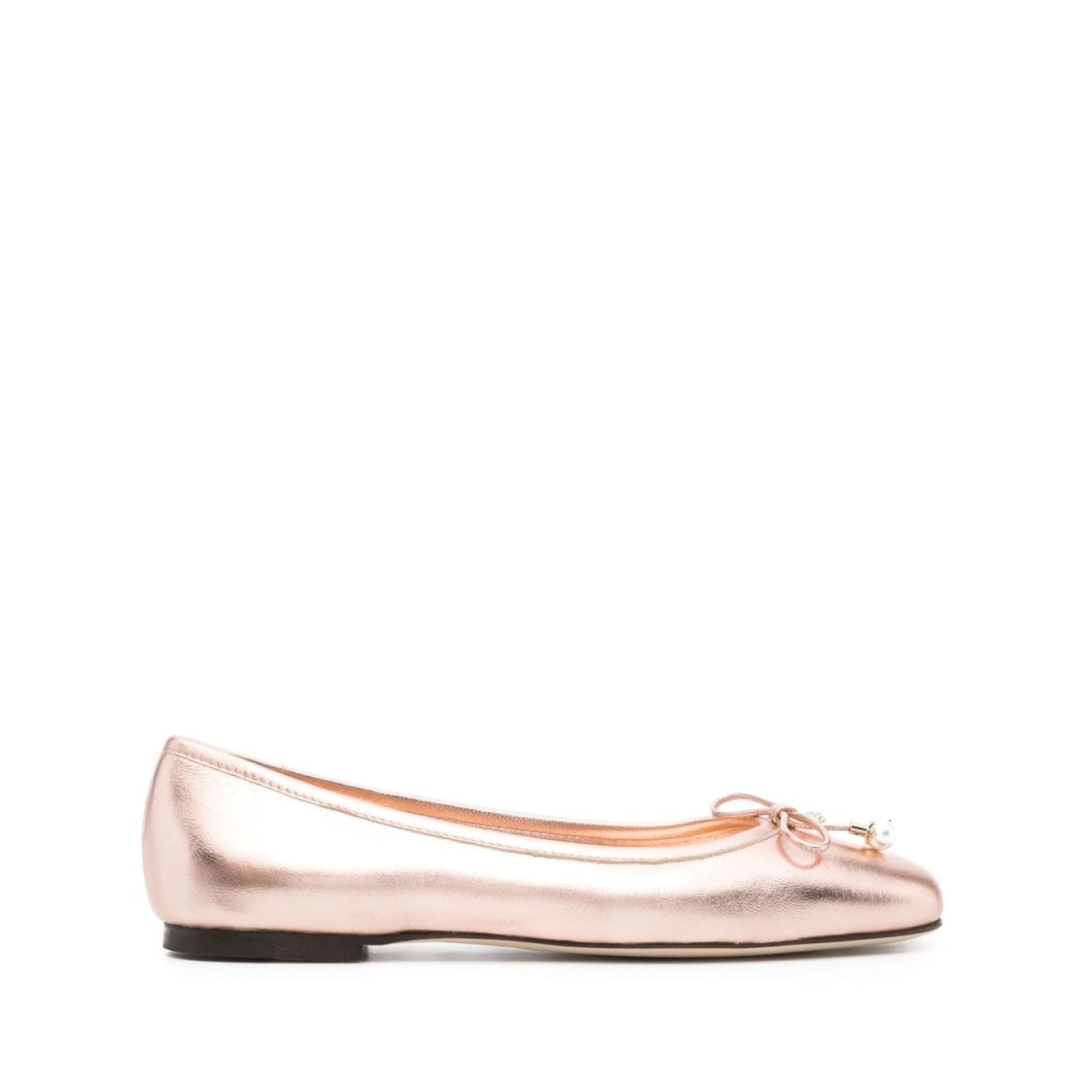 Jimmy Choo Elme metallic ballerina shoes Flat Shoes