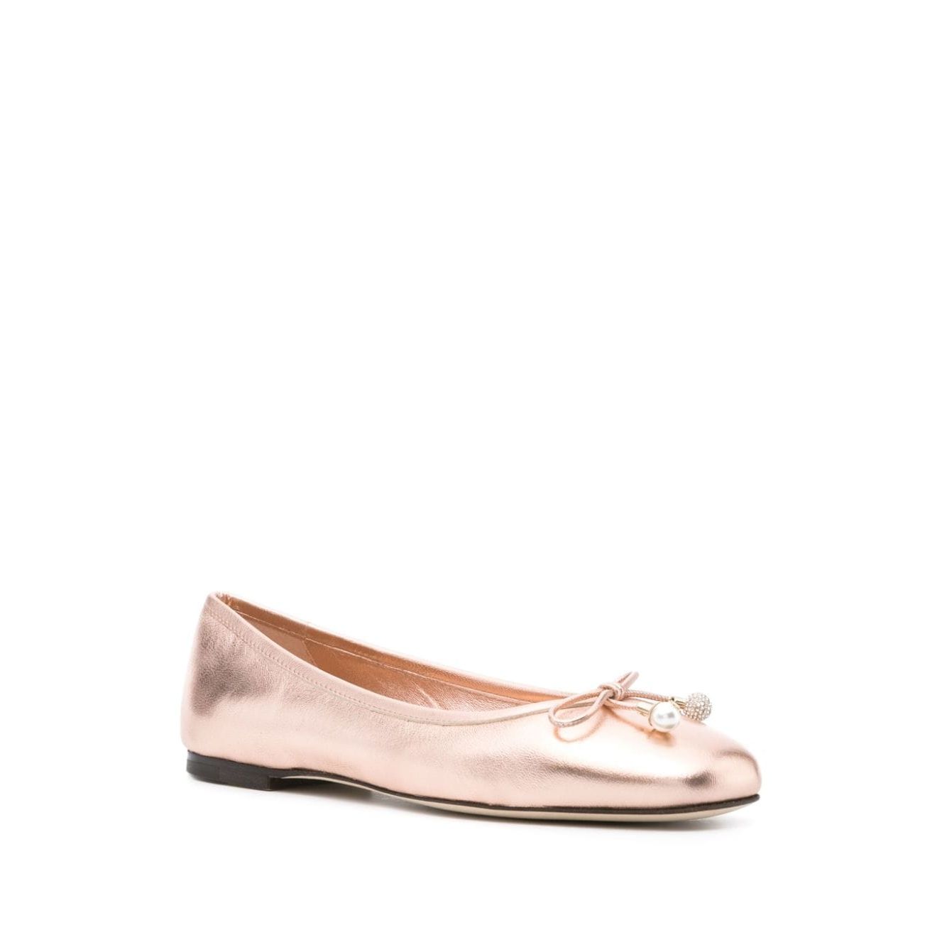 Jimmy Choo Elme metallic ballerina shoes Flat Shoes