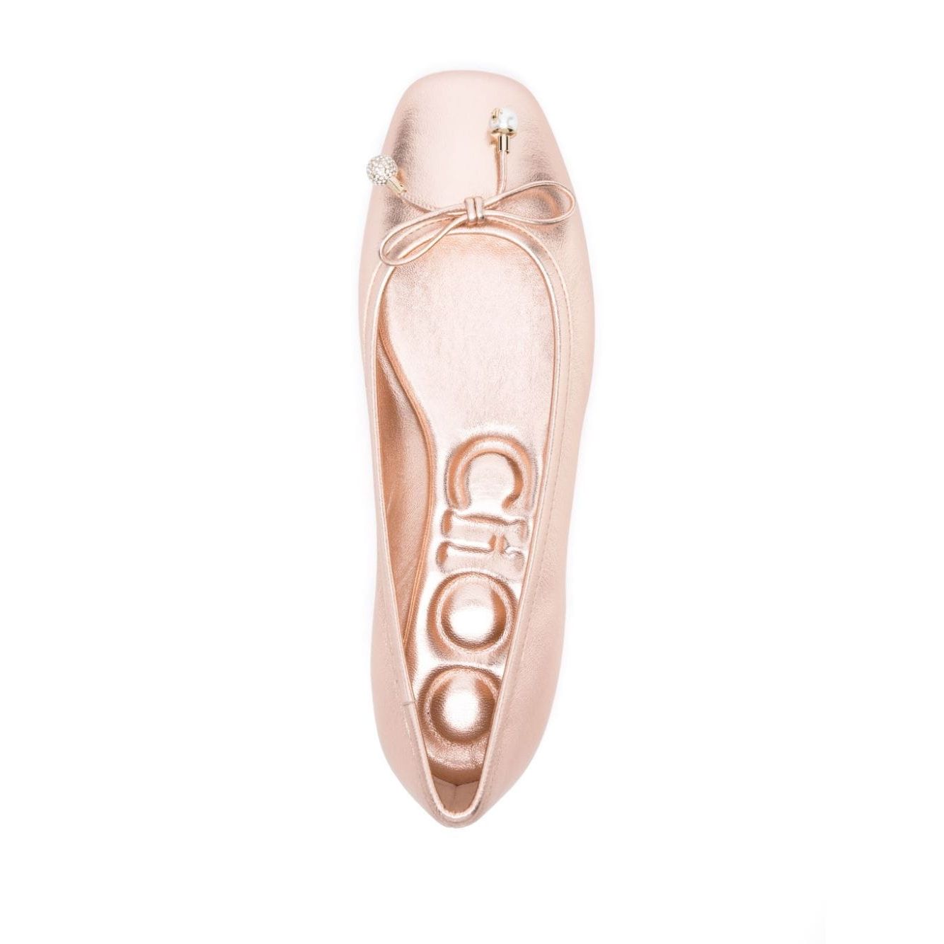 Jimmy Choo Elme metallic ballerina shoes Flat Shoes