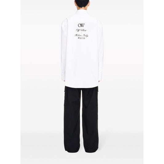 Off White Shirt with embroidery Shirts