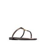 Saint Laurent Cassandre leather thong sandals Sandals