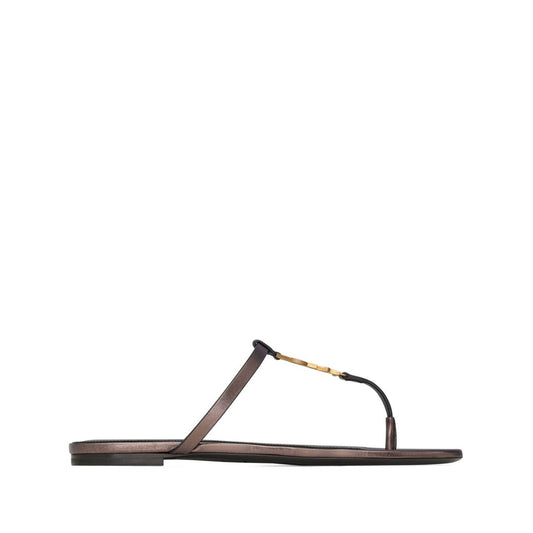 Saint Laurent Cassandre leather thong sandals Sandals