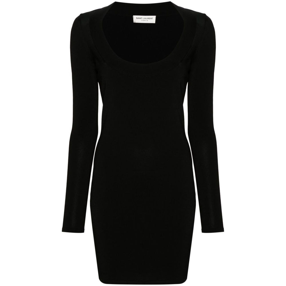Saint Laurent Décolleté Mini Dress Dresses