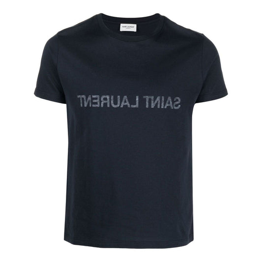 Saint Laurent Reverse logo-print cotton T-shirt Topwear