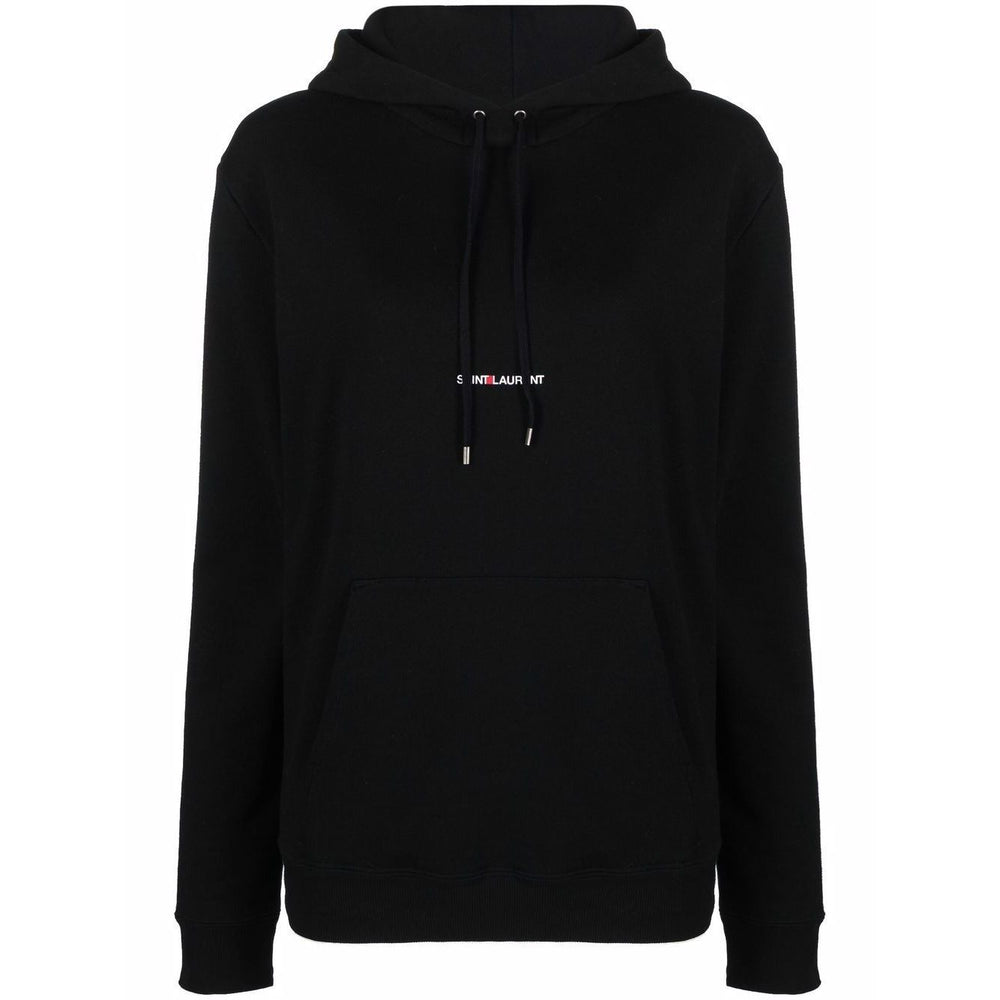 Saint Laurent Logo Print Hoodie Topwear