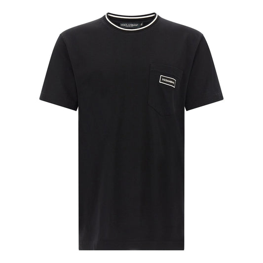 Dolce & Gabbana Black Cotton T-Shirt
