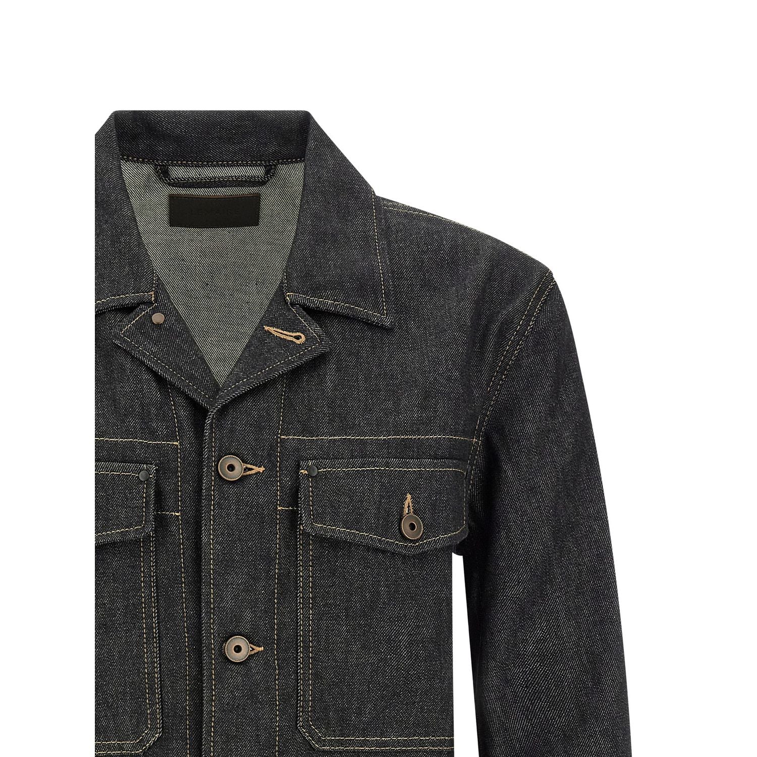 Lemaire Blue Cotton Denim Jacket