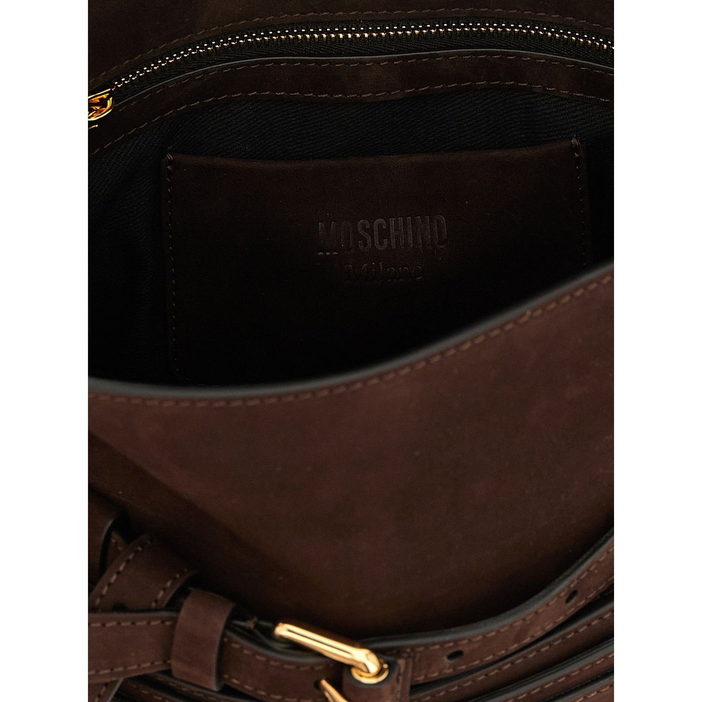 Moschino Brown Calfskin Handbag