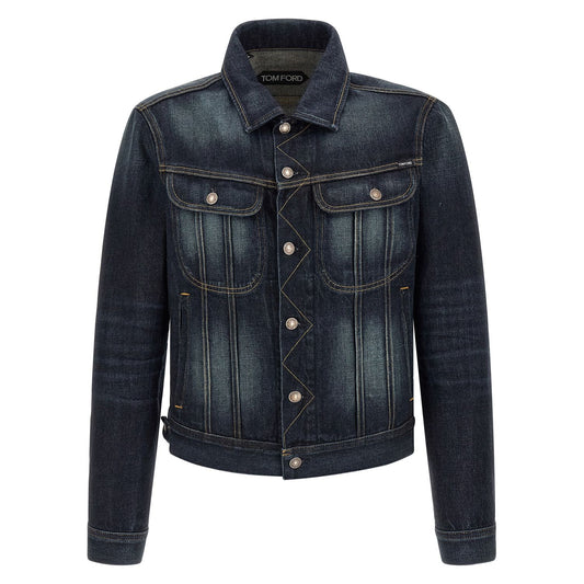 Tom Ford Blue Cotton Denim Jacket
