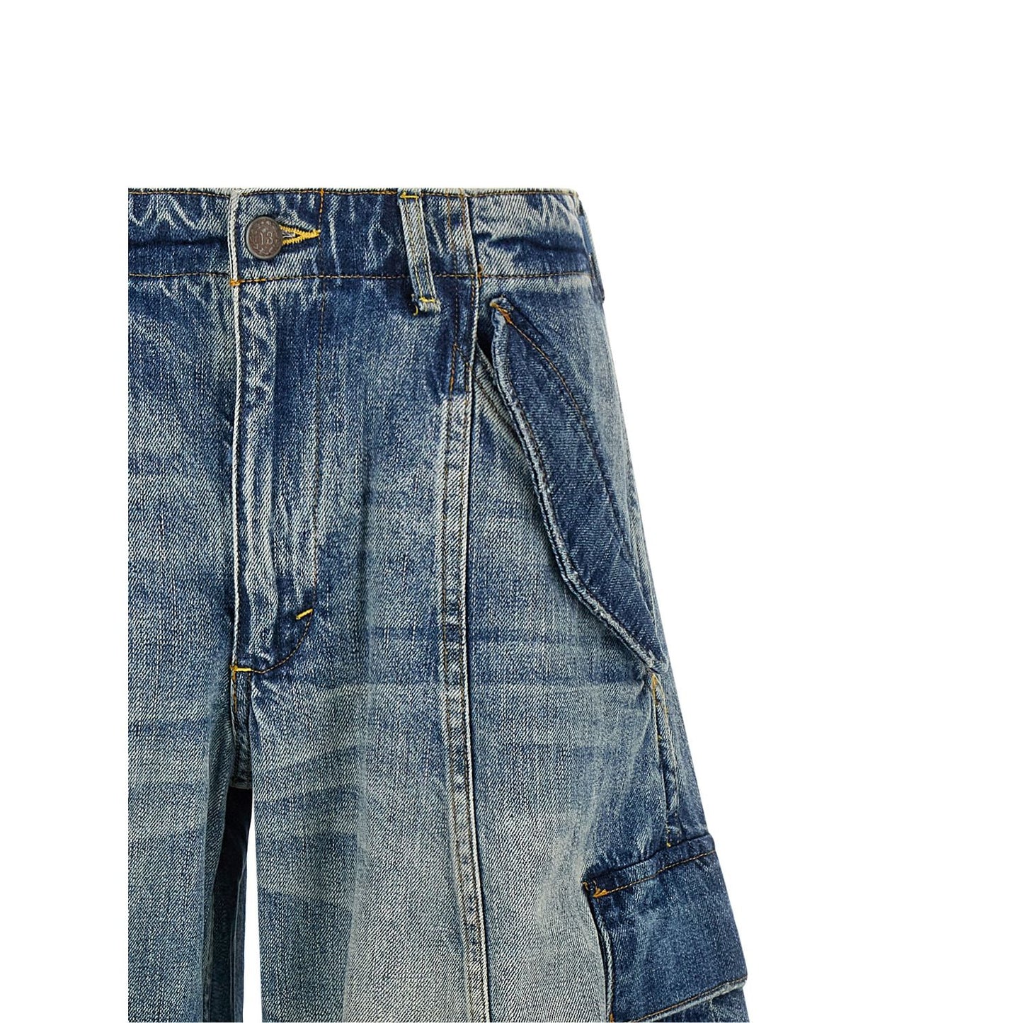 R13 Blue Cotton Jeans Denim