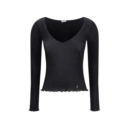 Saint Laurent Black Silk Blouse