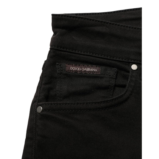 Dolce & Gabbana Black Cotton Stretch Skinny Denim Jeans