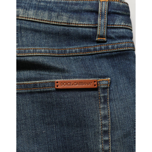 Dolce & Gabbana Blue Cotton Stretch Skinny Denim Jeans