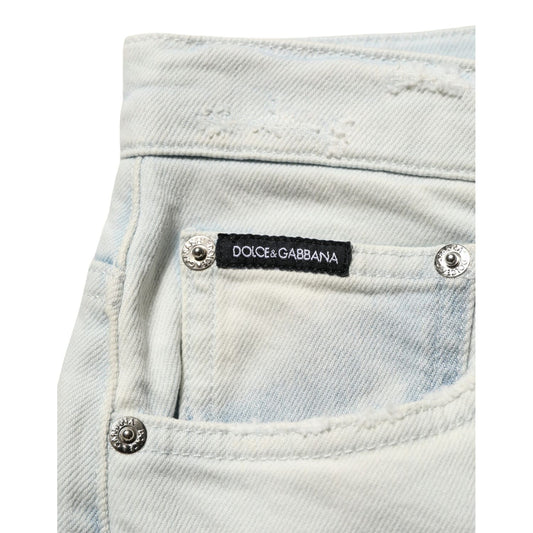Dolce & Gabbana Light Blue Cotton Stretch Skinny Denim Jeans