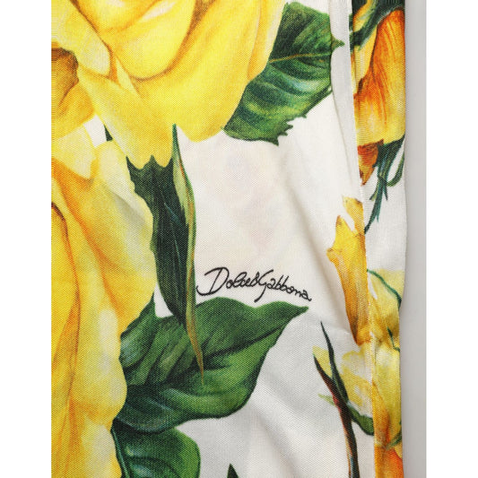 Dolce & Gabbana Multicolor Floral High Waist Straight Pants