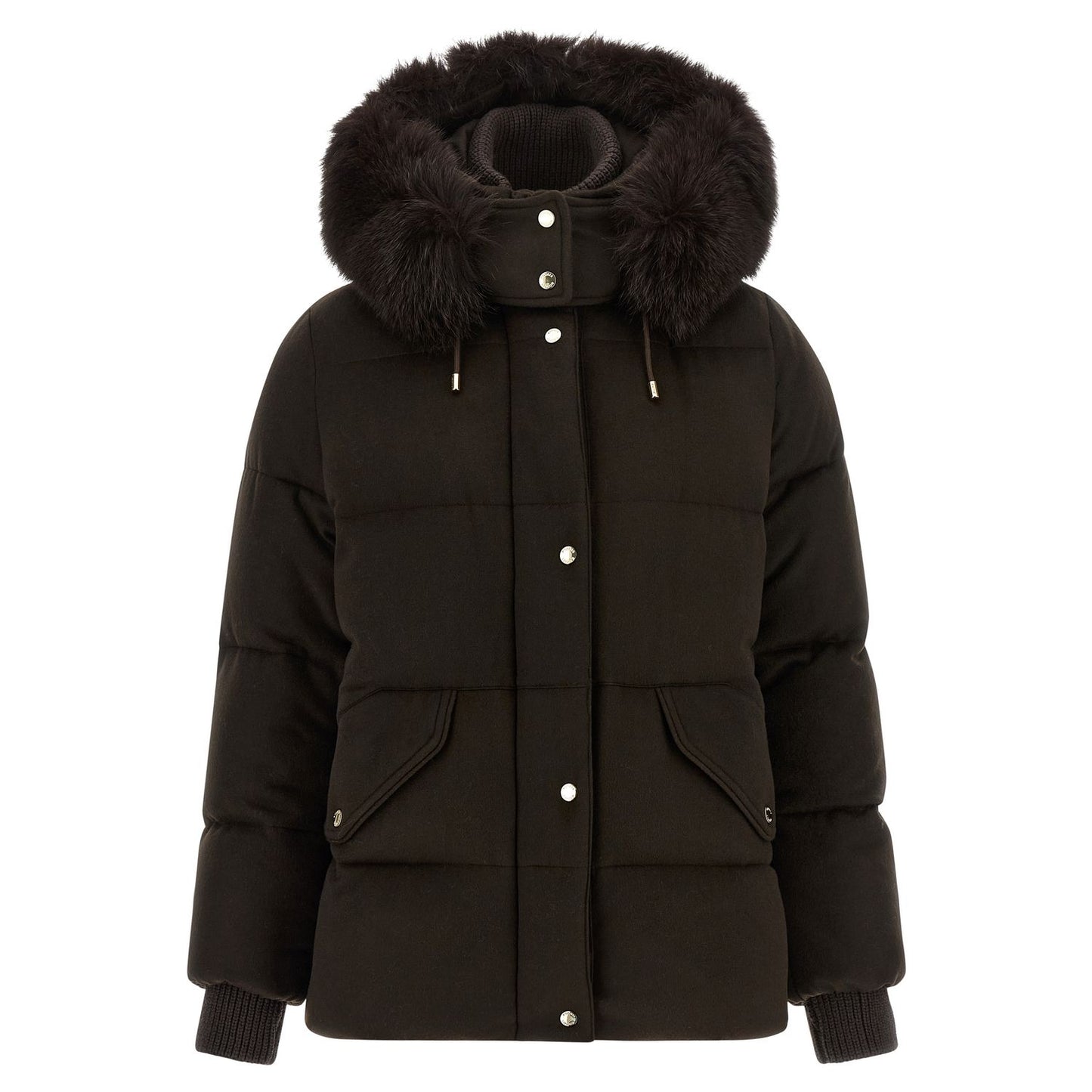 MooRER Brown Wool Full-Length Jacket