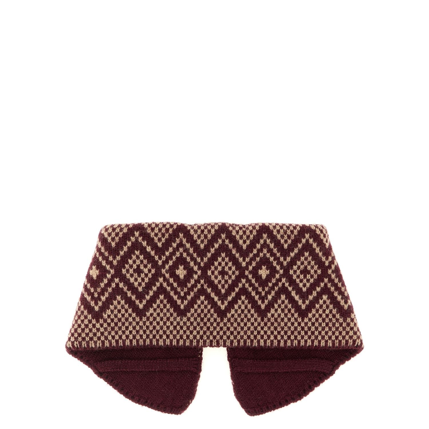 Dries Van Noten Bordeaux Wool Foulard
