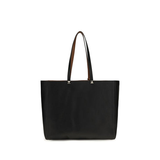Valentino Garavani Black Calf Leather Bos Taurus Shoulder Bag