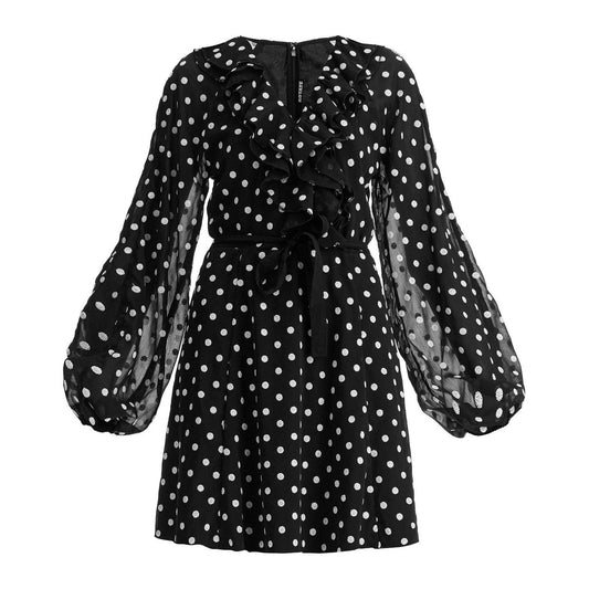 Rotate chiffon mini dress with sequ