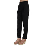 Dolce & Gabbana Black Button Pleated Tapered Trouser Pants Jeans & Pants