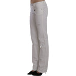 Costume National White Cotton Slim Fit Straight Jeans Pants SIG30112-25