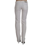 Costume National White Cotton Slim Fit Straight Jeans Pants SIG30112-25