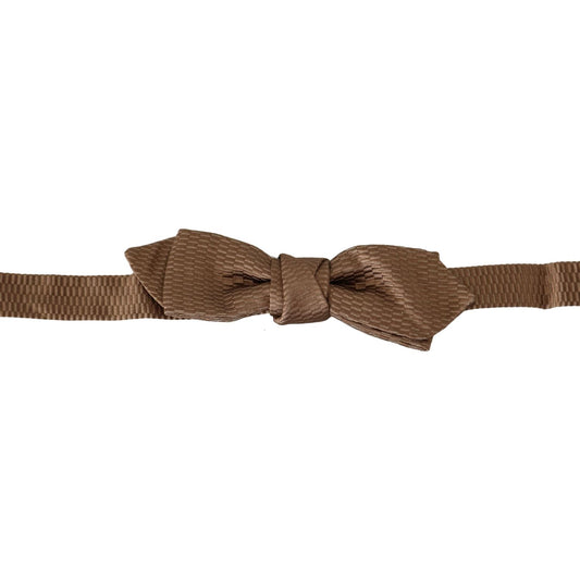 Dolce & Gabbana Elegant Brown Gold Bow Tie Bow Tie Dolce & Gabbana Dark Olive Green