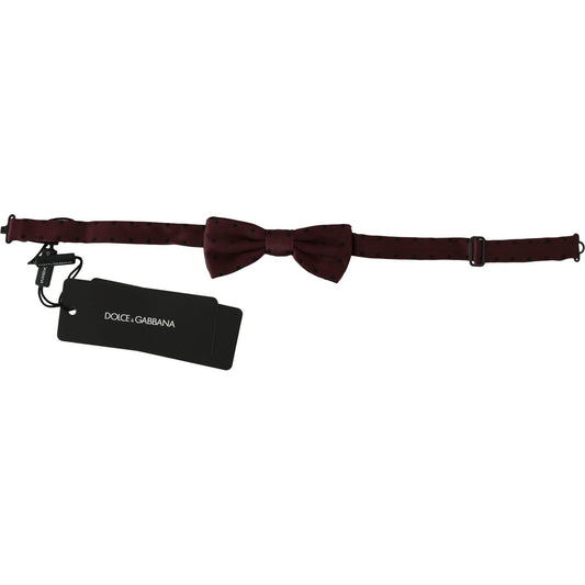 Dolce & Gabbana Elegant Silk Purple Dotted Bow Tie Bow Tie Dolce & Gabbana Black