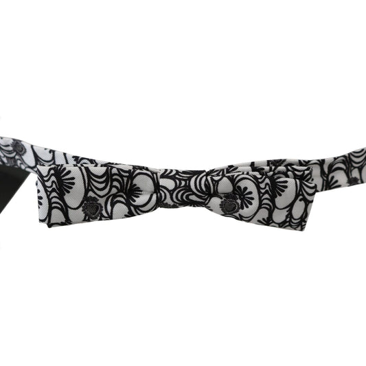 Dolce & Gabbana Exquisite Silk Bow Tie with Pattern Bow Tie Dolce & Gabbana Black