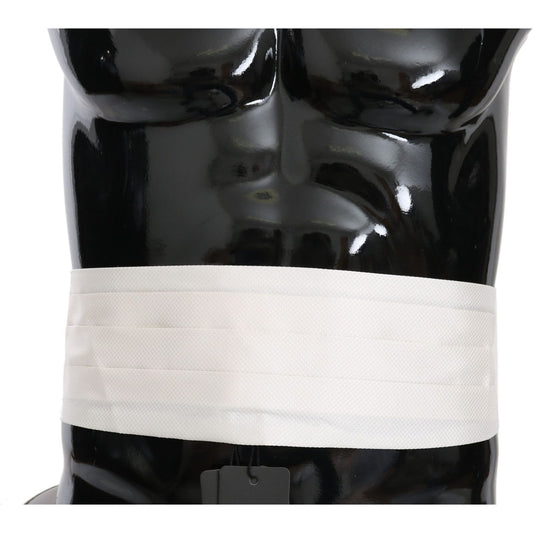 Dolce & Gabbana Elegant White Silk Cummerbund Dolce & Gabbana Dark Slate Gray
