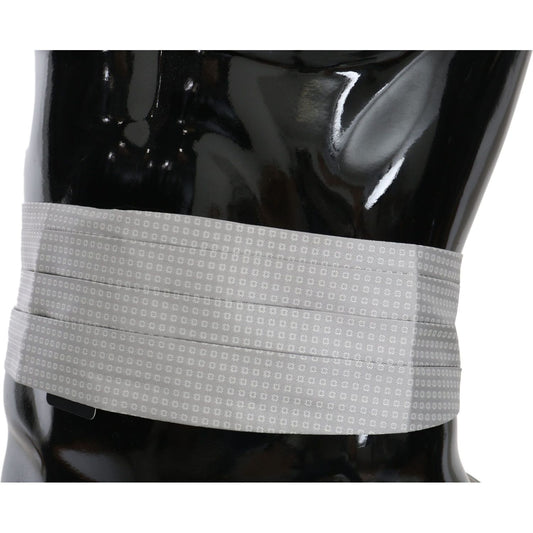 Dolce & Gabbana Elegant Gray Silk Cummerbund Dolce & Gabbana Black
