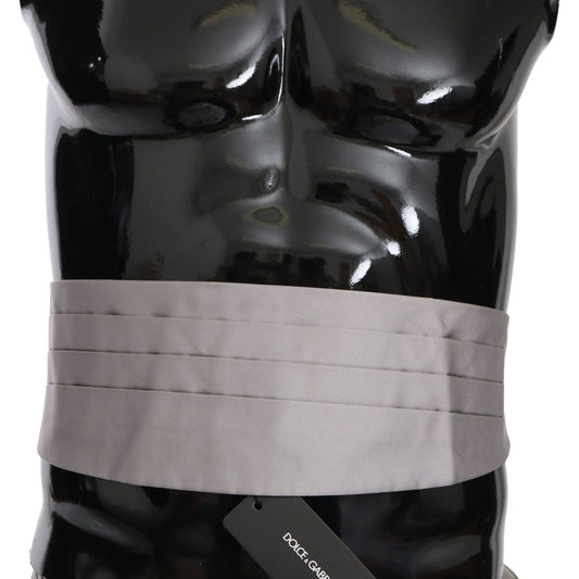 Dolce & Gabbana Elegant Silk Cummerbund in Sophisticated Gray Dolce & Gabbana Dark Slate Gray