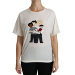 Dolce & Gabbana White #dgfamily Patch Short Sleeve Blouse Top