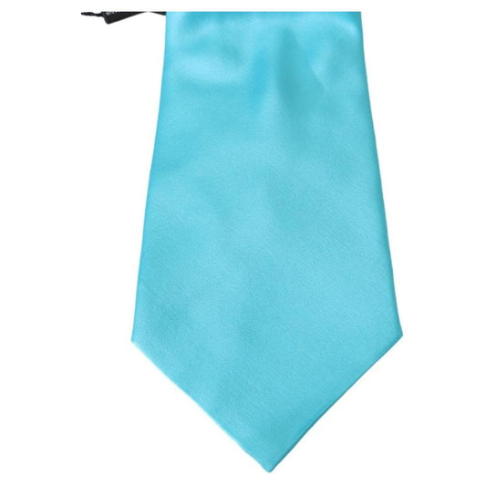Dolce & Gabbana Stunning Light Blue Silk Men's Tie Necktie Dolce & Gabbana Sky Blue