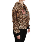 Dolce & Gabbana Brown Hooded Studded Ayers Leopard Sweater