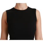 Dolce & Gabbana Black Fit Flare Wool Stretch Sheath Dress DR2453-36