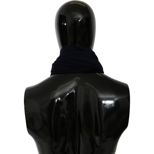 Dolce & Gabbana Elegant Virgin Wool Men's Scarf Wool Wrap Shawls Dolce & Gabbana Black