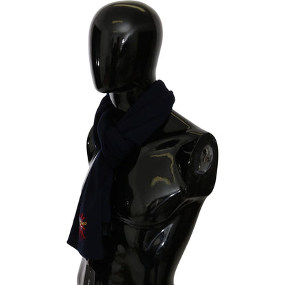 Dolce & Gabbana Blue #DGLovesLondon Wrap Shawl Wool Scarf Wool Wrap Shawls